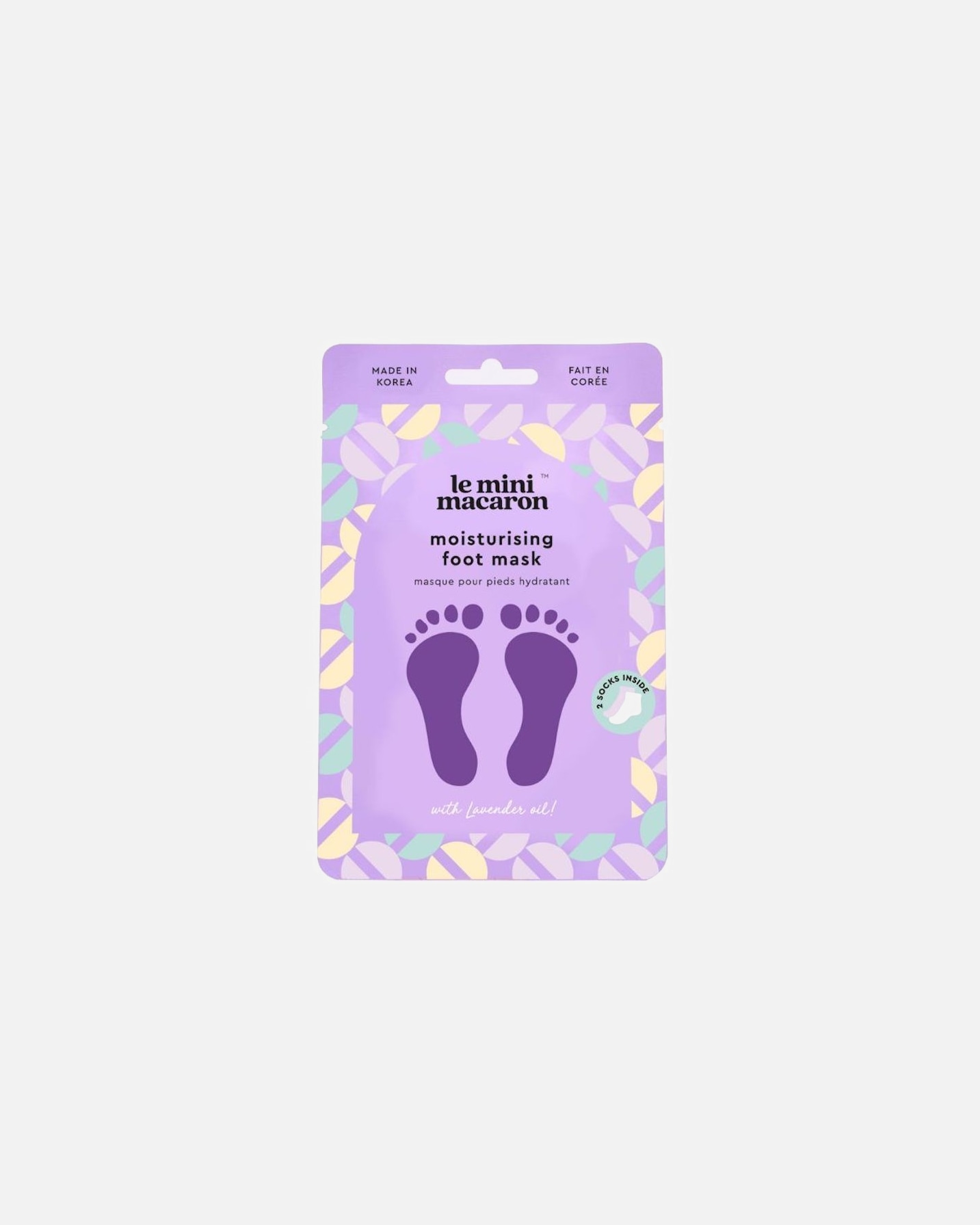Tratamiento para manos y pies para Unisex Le Mini Macaron Moisurizing Foot Mask Lavender 16 ML