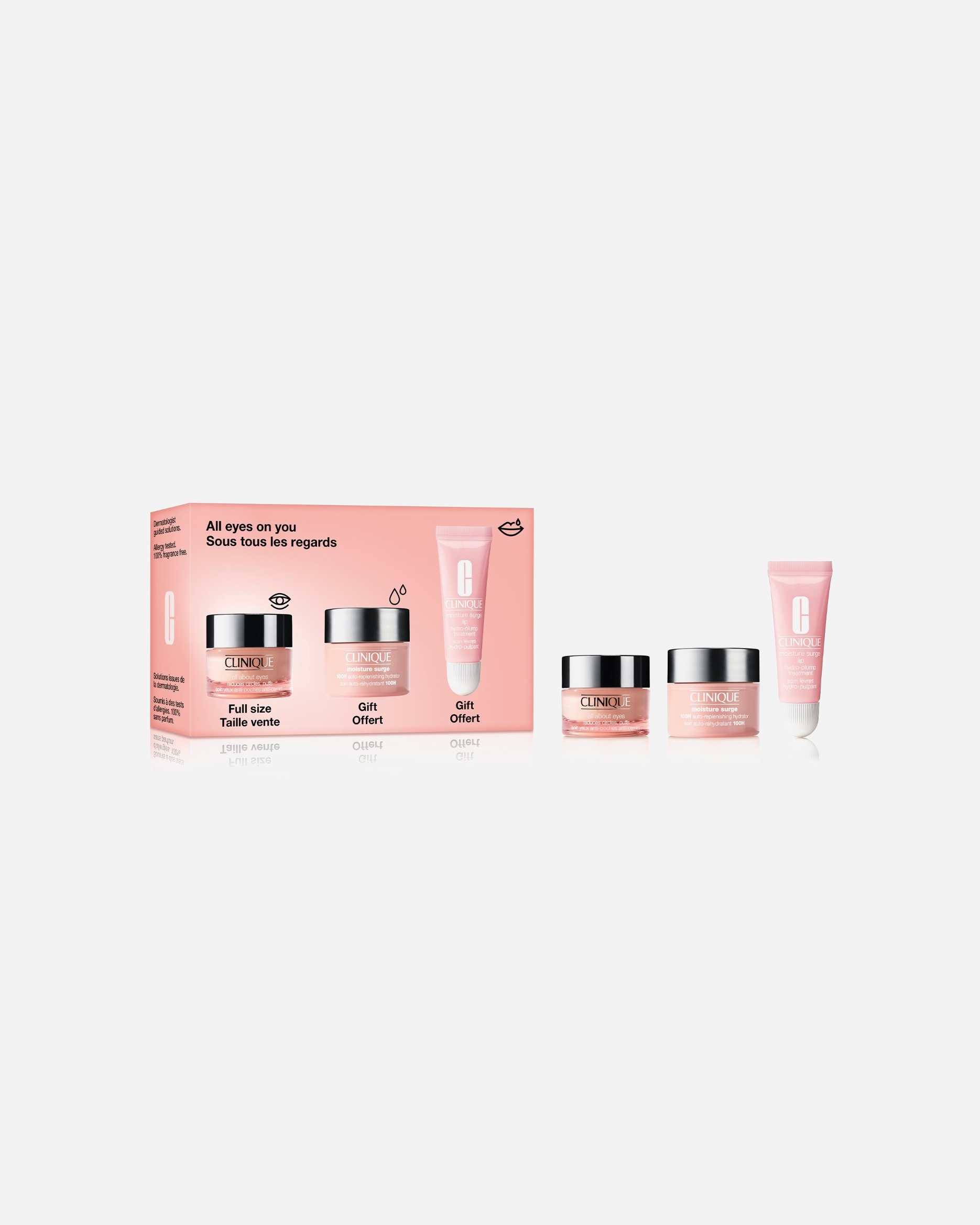 Set de tratamiento facial para Unisex Clinique Moisture Surge All About Eyes Estuche 1 Pieza