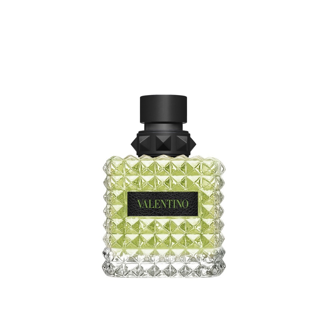 Valentino Born In Roma Donna Green Stravaganza Body Mist — textura e acabamento