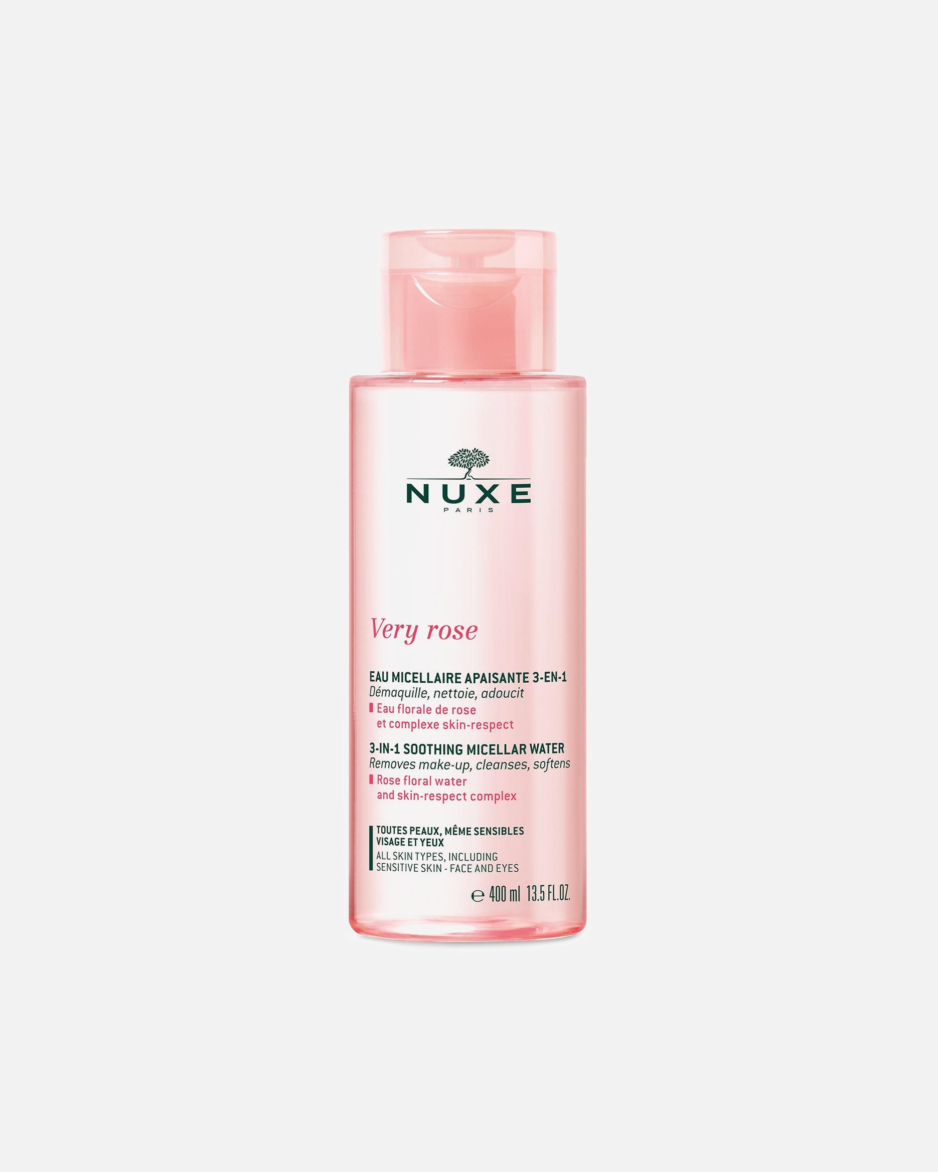Agua micelar para Unisex NUXE Very Rose 3-In-1 Soothing Micellar Water 400 ML
