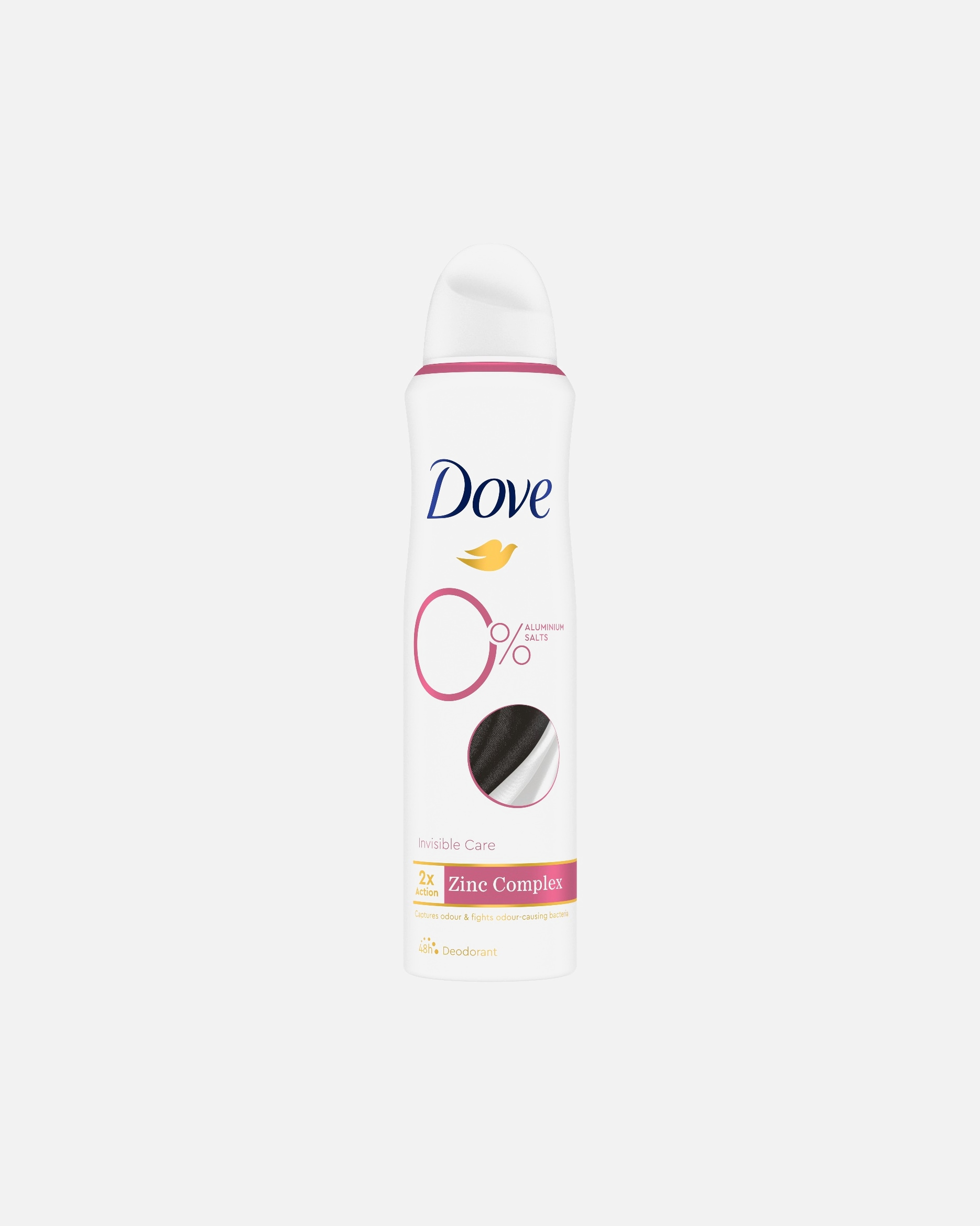 Desodorante para Unisex Dove 0% Aerosol Invisible 48 Horas de Protección 150 ml