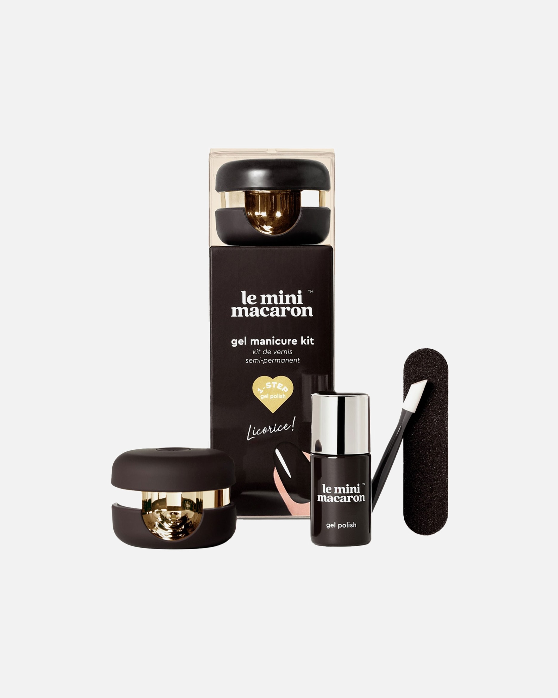 Set de esmaltes de uñas para Mujer Le Mini Macaron Gel Manicure Kit - Milkshake NOIR