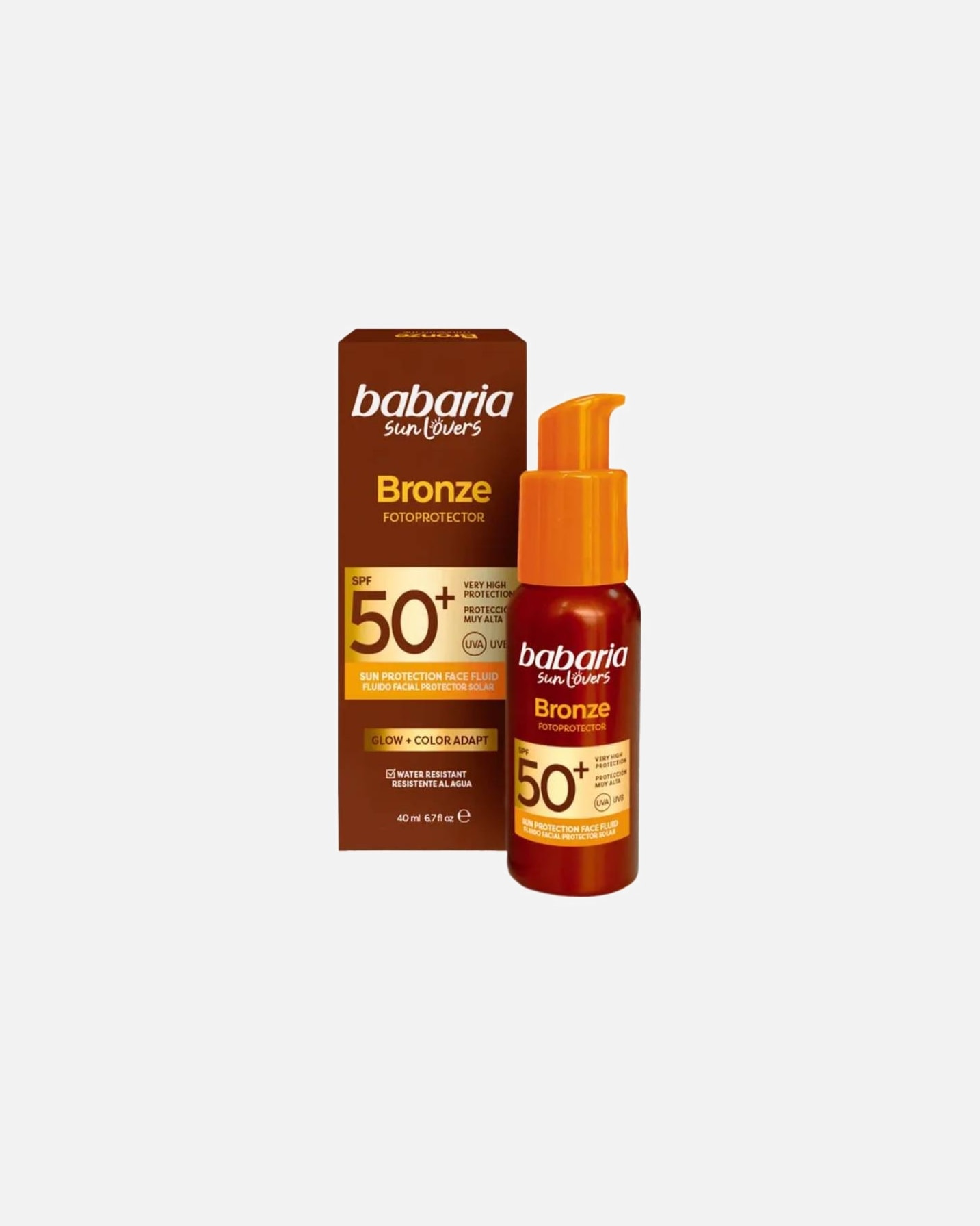 Crema solar para Unisex Babaria Sun Lovers Bronze Fotoprotector SPF50+ 40 ml