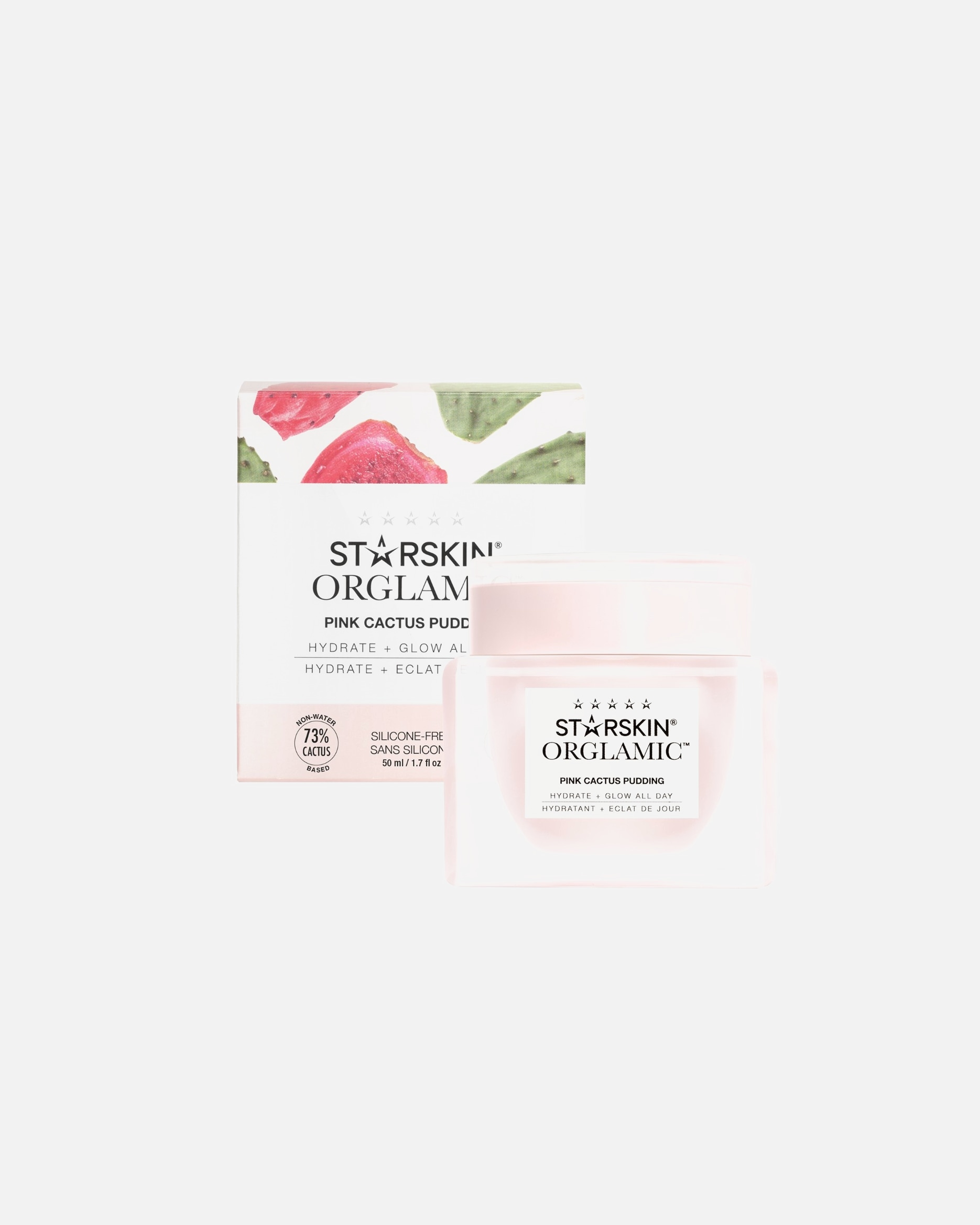 Crema facial para Unisex STARSKIN ® Orglamic Pudding Face Cream Pink Cactus 50 ml