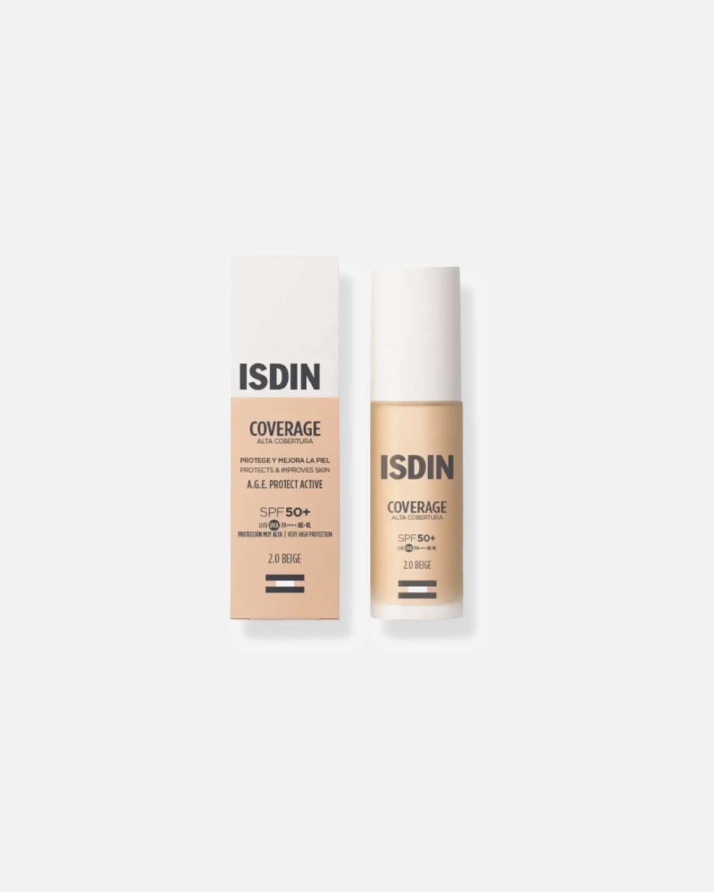 Base para Unisex ISDIN Coverage SPF 50+ 2.0 Beige