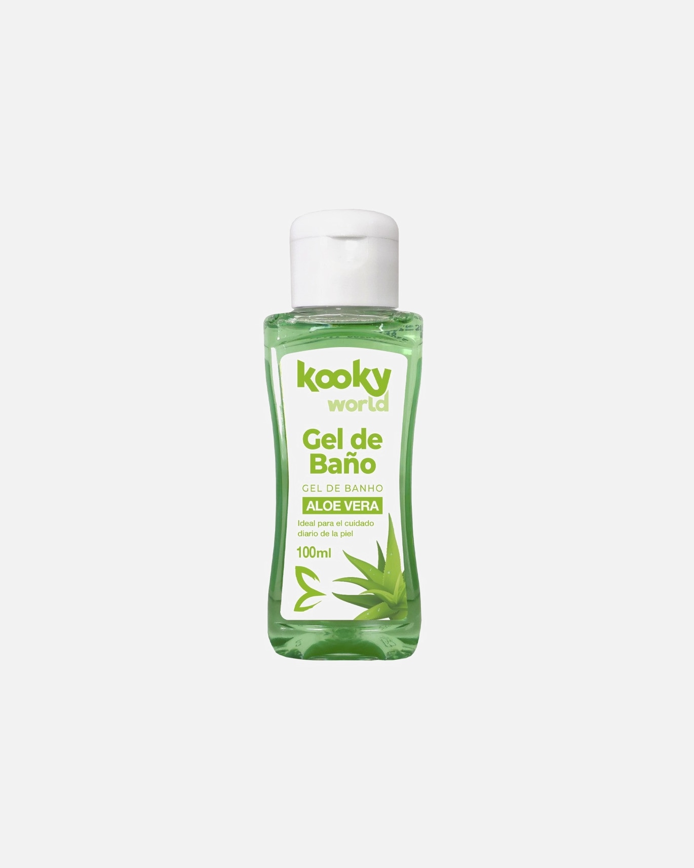 Gel de cuerpo para Unisex Kooky World Gel Baño Aloe Vera 100 ML