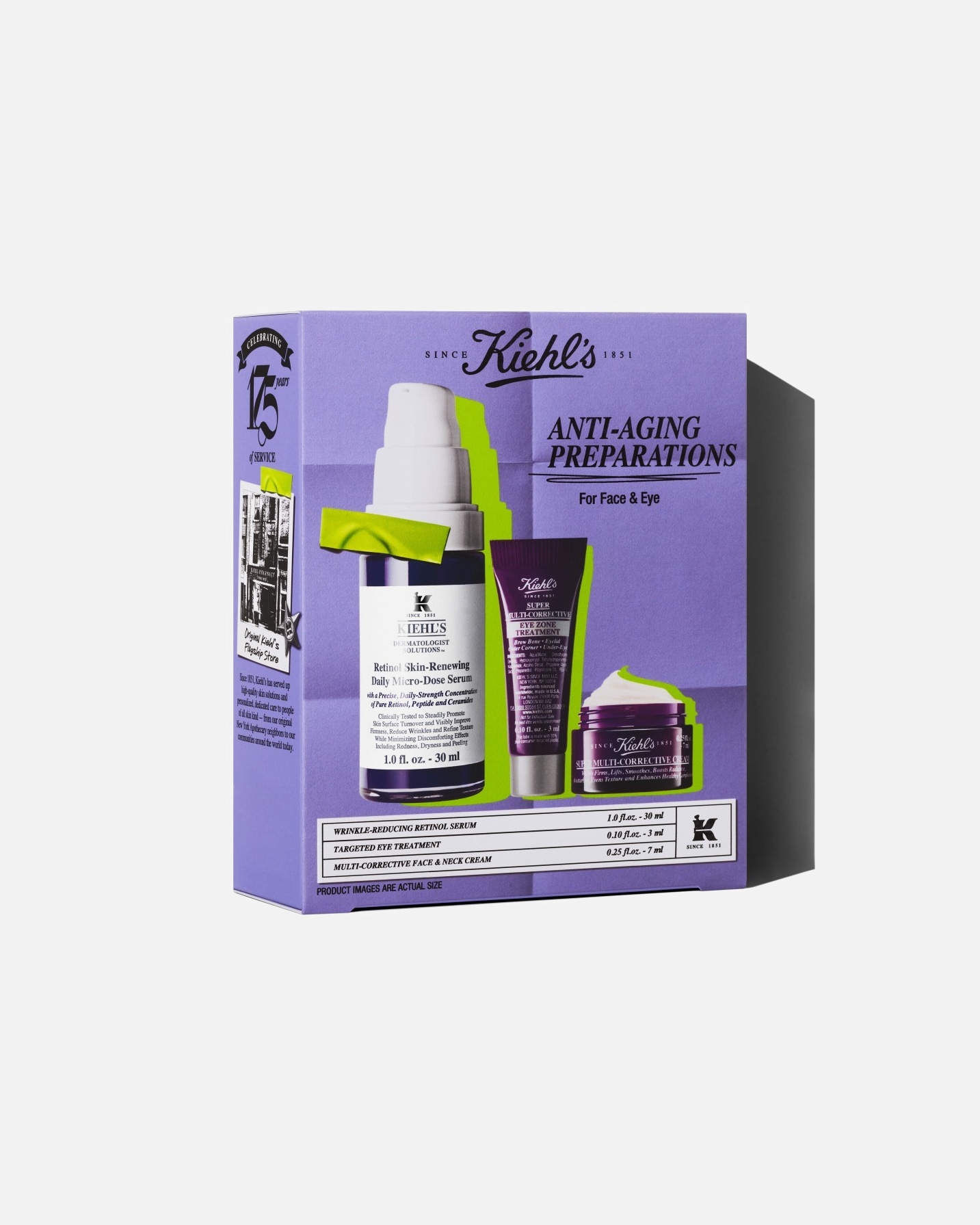 Set de tratamiento facial para Unisex Kiehl’s Super Multi Corrective Anti-Aging Preparations 1 Pieza